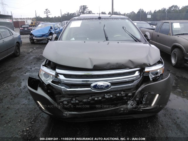 2FMDK4JC6DBB08862 - 2013 FORD EDGE SEL GRAY photo 6