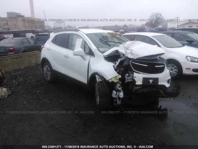 KL4CJESB6JB536019 - 2018 BUICK ENCORE PREFERRED WHITE photo 1