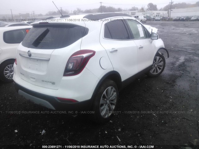 KL4CJESB6JB536019 - 2018 BUICK ENCORE PREFERRED WHITE photo 4