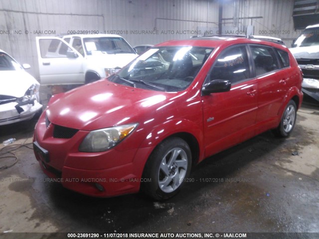 5Y2SL62843Z439448 - 2003 PONTIAC VIBE RED photo 2