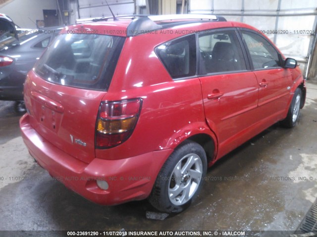 5Y2SL62843Z439448 - 2003 PONTIAC VIBE RED photo 4