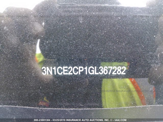 3N1CE2CP1GL367282 - 2016 NISSAN VERSA NOTE S/S PLUS/SV/SL/SR GRAY photo 9