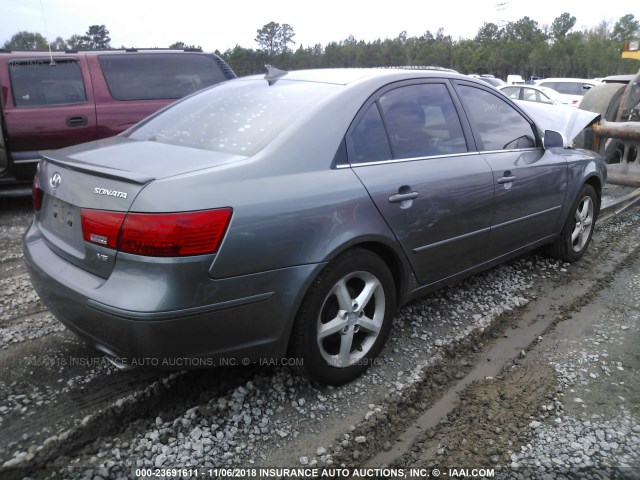 5NPEU46F99H465826 - 2009 HYUNDAI SONATA SE/LIMITED GRAY photo 4