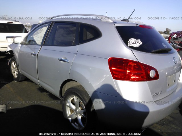 JN8AS5MT3AW028233 - 2010 NISSAN ROGUE S/SL/KROM SILVER photo 3