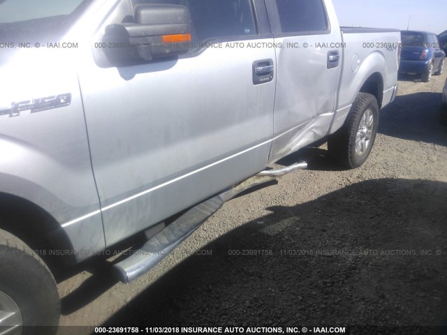 1FTFW1EF8BFC13838 - 2011 FORD F150 SUPERCREW SILVER photo 6