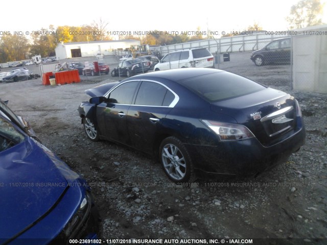 1N4AA5AP3CC856704 - 2012 NISSAN MAXIMA S/SV BLUE photo 3