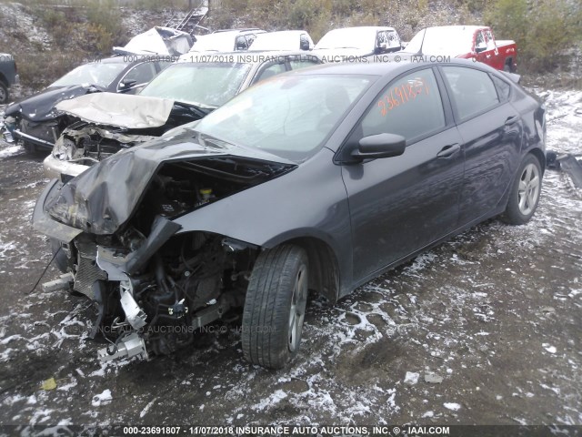 1C3CDFBBXFD199874 - 2015 DODGE DART SXT GRAY photo 2