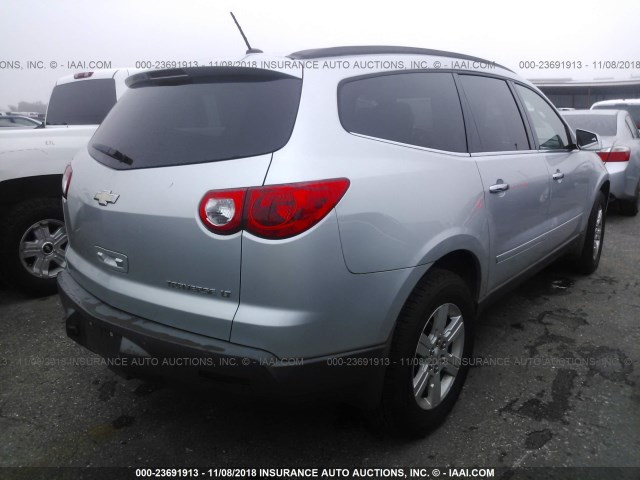 1GNKRJEDXBJ380193 - 2011 CHEVROLET TRAVERSE LT SILVER photo 4