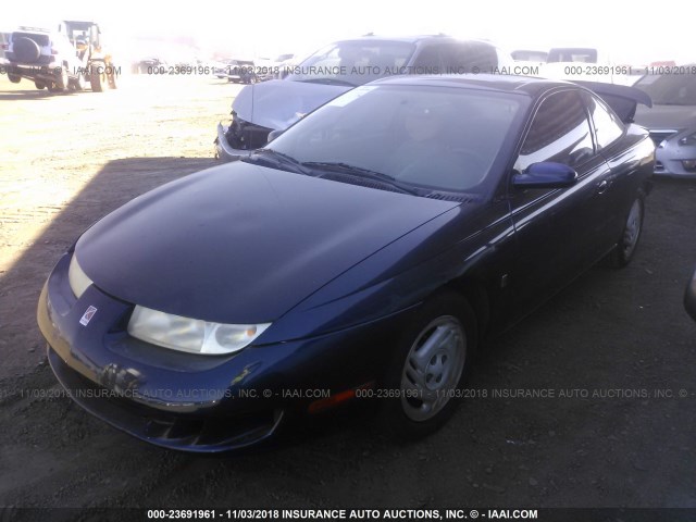 1G8ZH1279VZ295614 - 1997 SATURN SC2 BLUE photo 2