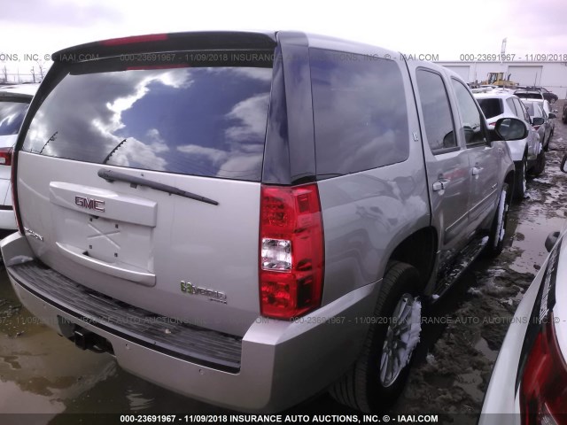 1GKFK13518R247234 - 2008 GMC YUKON HYBRID Pewter photo 4