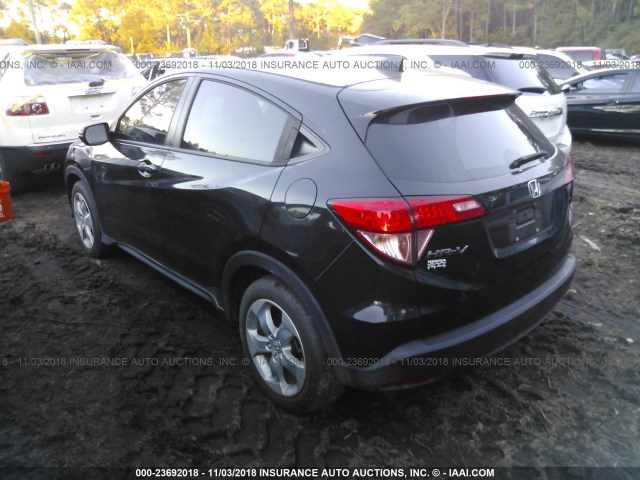 3CZRU5H77GM710413 - 2016 HONDA HR-V EXL BLACK photo 3