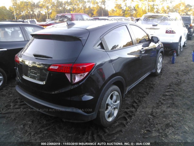 3CZRU5H77GM710413 - 2016 HONDA HR-V EXL BLACK photo 4