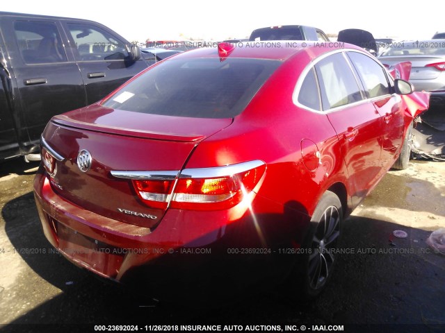 1G4PW5SK8G4170548 - 2016 BUICK VERANO SPORT TOURING RED photo 4