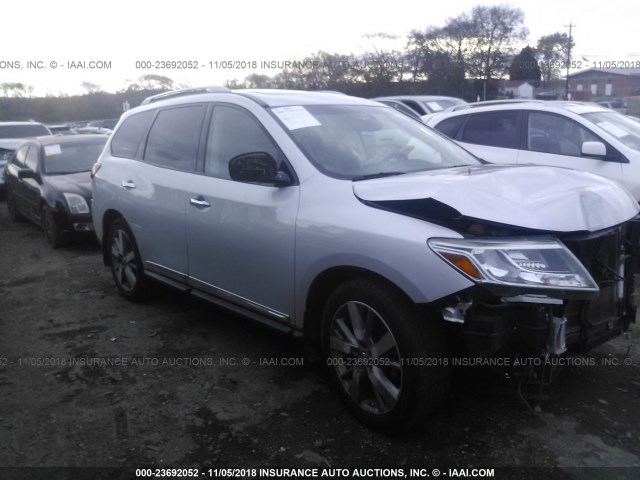5N1AR2MNXEC687307 - 2014 NISSAN PATHFINDER S/SV/SL/PLATINUM SILVER photo 1