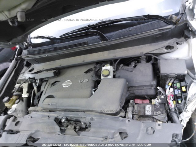 5N1AR2MNXEC687307 - 2014 NISSAN PATHFINDER S/SV/SL/PLATINUM SILVER photo 10