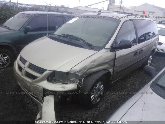 1D4GP24R85B290887 - 2005 DODGE GRAND CARAVAN SE GOLD photo 2