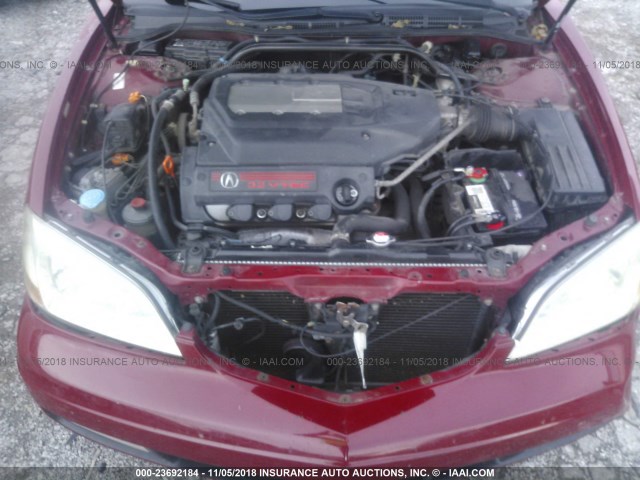 19UYA42631A028610 - 2001 ACURA 3.2CL TYPE-S RED photo 10