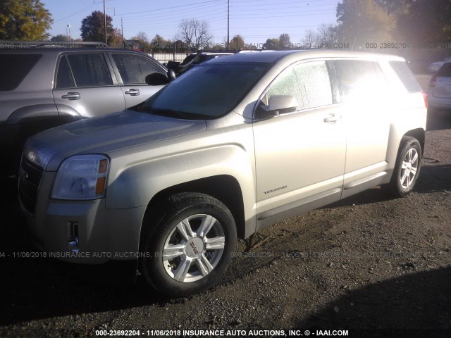 2GKALMEK8E6368443 - 2014 GMC TERRAIN SLE GOLD photo 2