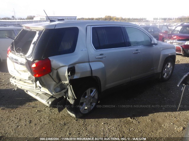 2GKALMEK8E6368443 - 2014 GMC TERRAIN SLE GOLD photo 4