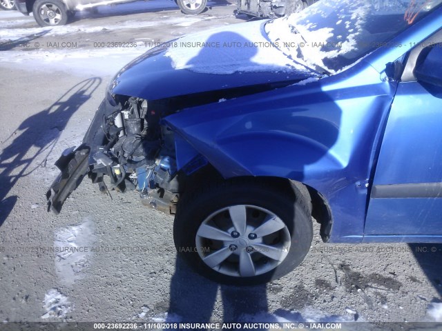 KNADE123586307234 - 2008 KIA RIO LX/SX BLUE photo 6