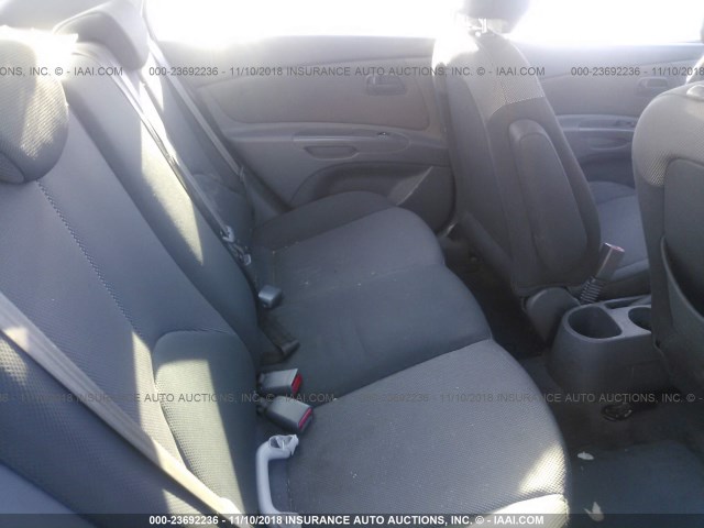 KNADE123586307234 - 2008 KIA RIO LX/SX BLUE photo 8