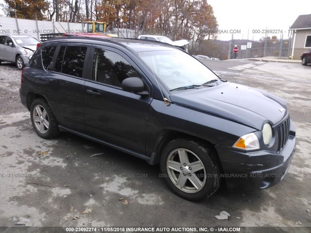 1J8FT47W37D116386 - 2007 JEEP COMPASS GRAY photo 1