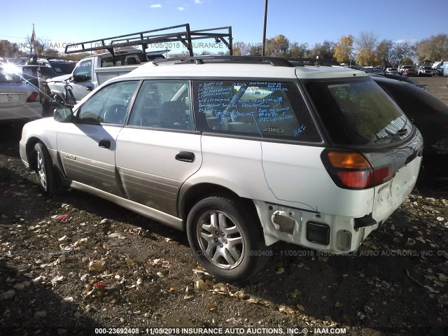 4S3BH675537628136 - 2003 SUBARU LEGACY OUTBACK AWP 白色 照片 3