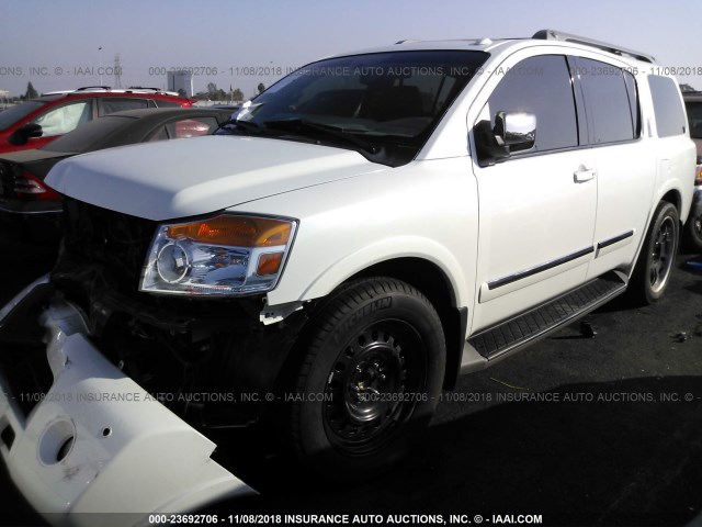 5N1AA0NF0FN601544 - 2015 NISSAN ARMADA PLATINUM WHITE photo 2