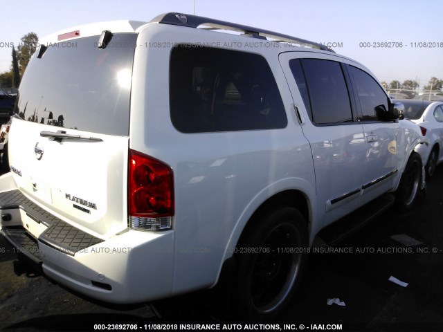 5N1AA0NF0FN601544 - 2015 NISSAN ARMADA PLATINUM WHITE photo 4