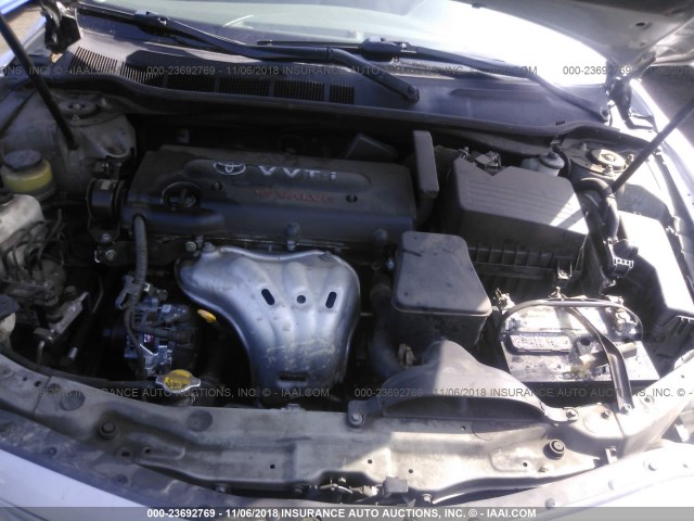 4T1BE46K07U610151 - 2007 TOYOTA CAMRY NEW GENERAT CE/LE/XLE/SE SILVER photo 10