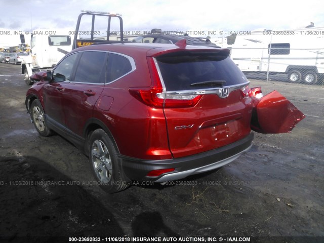 2HKRW1H83HH518740 - 2017 HONDA CR-V EXL RED photo 3