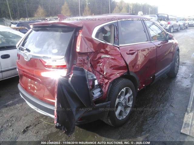 2HKRW1H83HH518740 - 2017 HONDA CR-V EXL RED photo 4