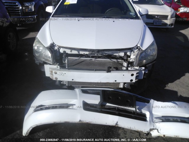 1G1ZC5EB4AF120123 - 2010 CHEVROLET MALIBU 1LT WHITE photo 6