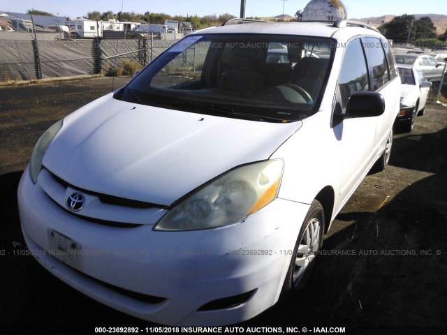 5TDZA23C66S427484 - 2006 TOYOTA SIENNA CE/LE WHITE photo 2