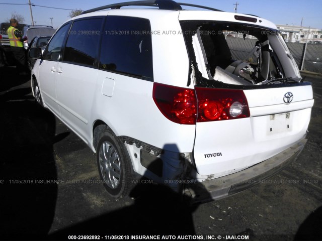 5TDZA23C66S427484 - 2006 TOYOTA SIENNA CE/LE WHITE photo 3