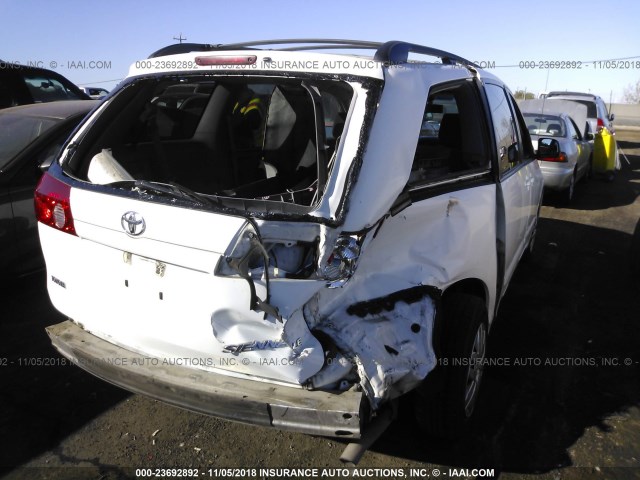 5TDZA23C66S427484 - 2006 TOYOTA SIENNA CE/LE WHITE photo 4