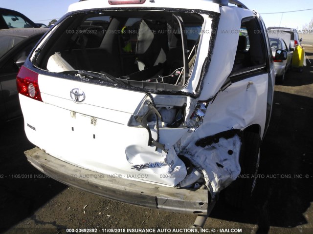 5TDZA23C66S427484 - 2006 TOYOTA SIENNA CE/LE WHITE photo 6