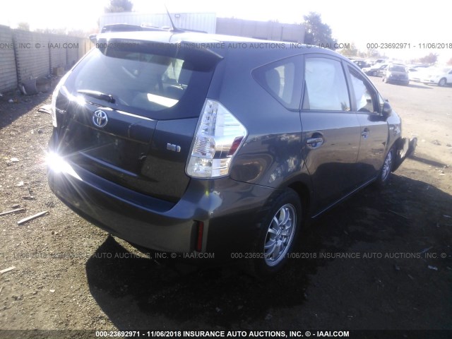 JTDZN3EU9D3190343 - 2013 TOYOTA PRIUS V GRAY photo 4