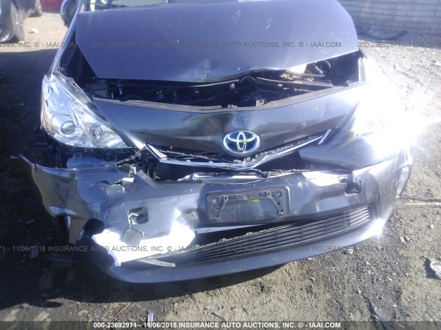 JTDZN3EU9D3190343 - 2013 TOYOTA PRIUS V GRAY photo 6