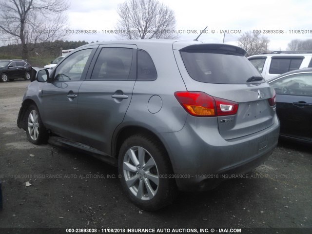 4A4AP3AU5EE030469 - 2014 MITSUBISHI OUTLANDER SPORT ES GRAY photo 3