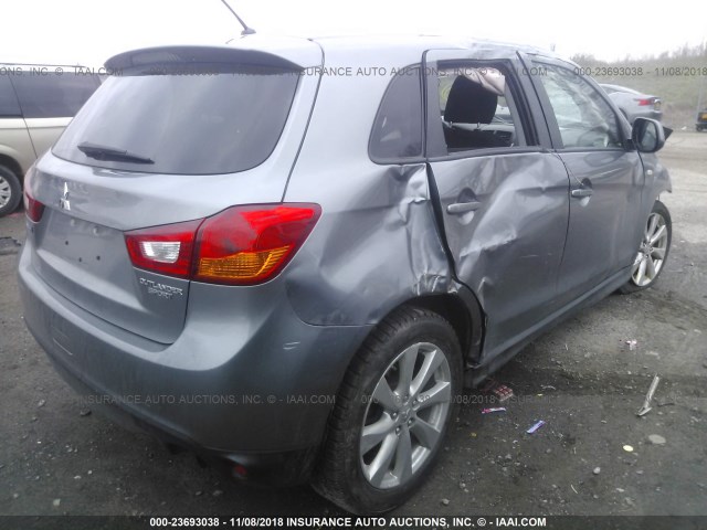 4A4AP3AU5EE030469 - 2014 MITSUBISHI OUTLANDER SPORT ES GRAY photo 4