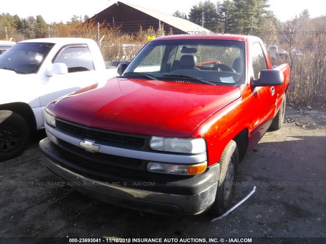 1GCEC14W12Z104156 - 2002 CHEVROLET SILVERADO C1500 RED photo 2