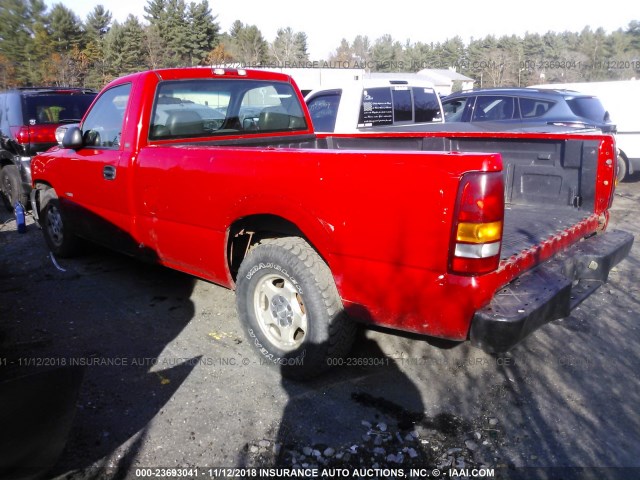 1GCEC14W12Z104156 - 2002 CHEVROLET SILVERADO C1500 RED photo 3