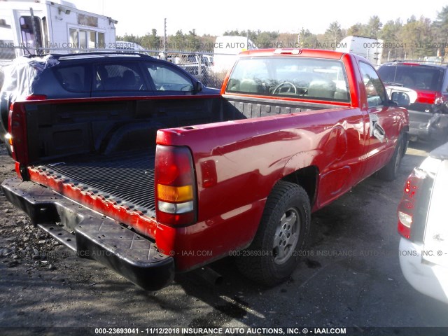 1GCEC14W12Z104156 - 2002 CHEVROLET SILVERADO C1500 RED photo 4