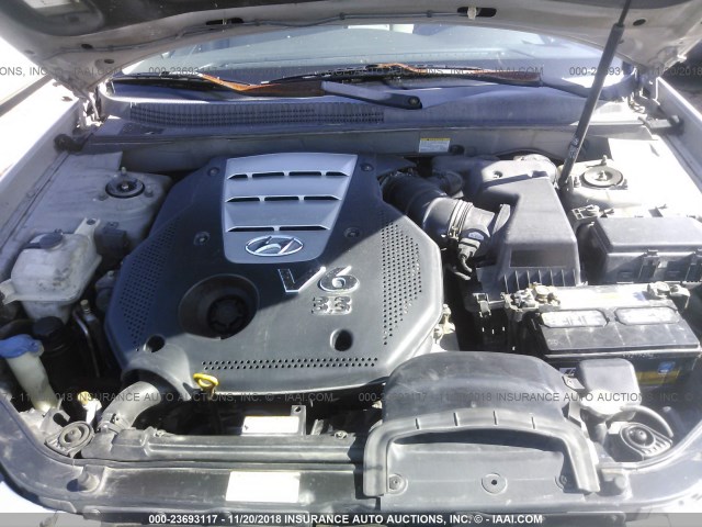 5NPEU46F66H052354 - 2006 HYUNDAI SONATA GLS/LX SILVER photo 10