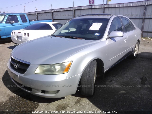 5NPEU46F66H052354 - 2006 HYUNDAI SONATA GLS/LX SILVER photo 2