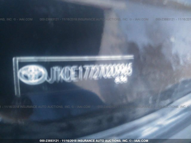 JTKDE177270209965 - 2007 TOYOTA SCION TC შავი ფოტო 9