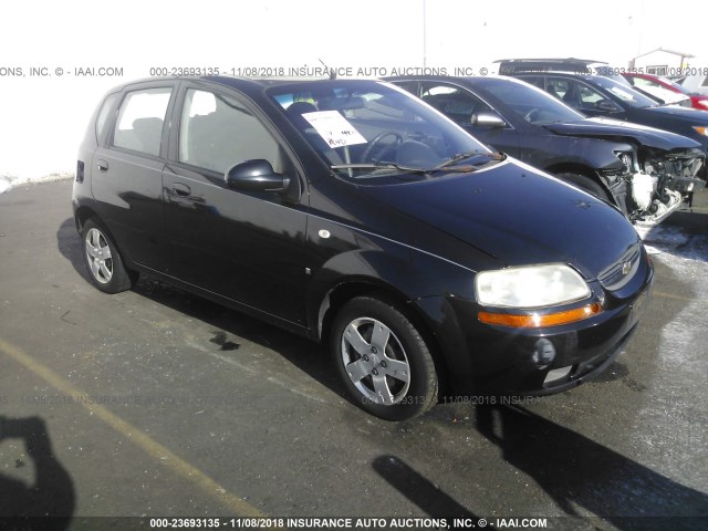KL1TD66607B732943 - 2007 CHEVROLET AVEO LS BLACK photo 1