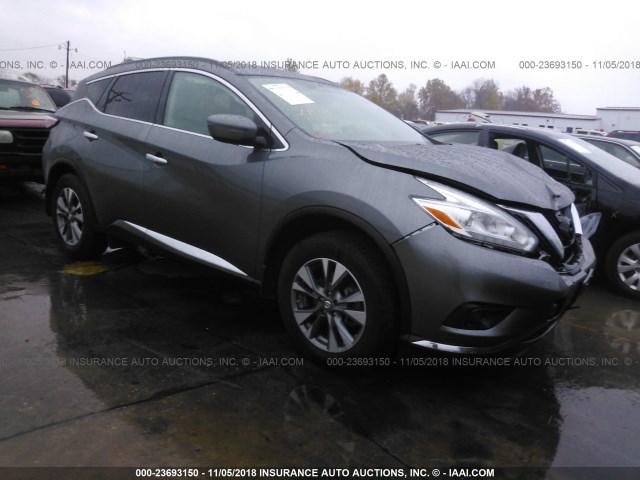 5N1AZ2MG4HN137286 - 2017 NISSAN MURANO S/SL/SV/PLATINUM GRAY photo 1