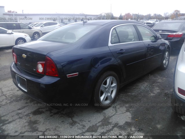 1G1ZG57BX9F185054 - 2009 CHEVROLET MALIBU LS Dark Blue photo 4